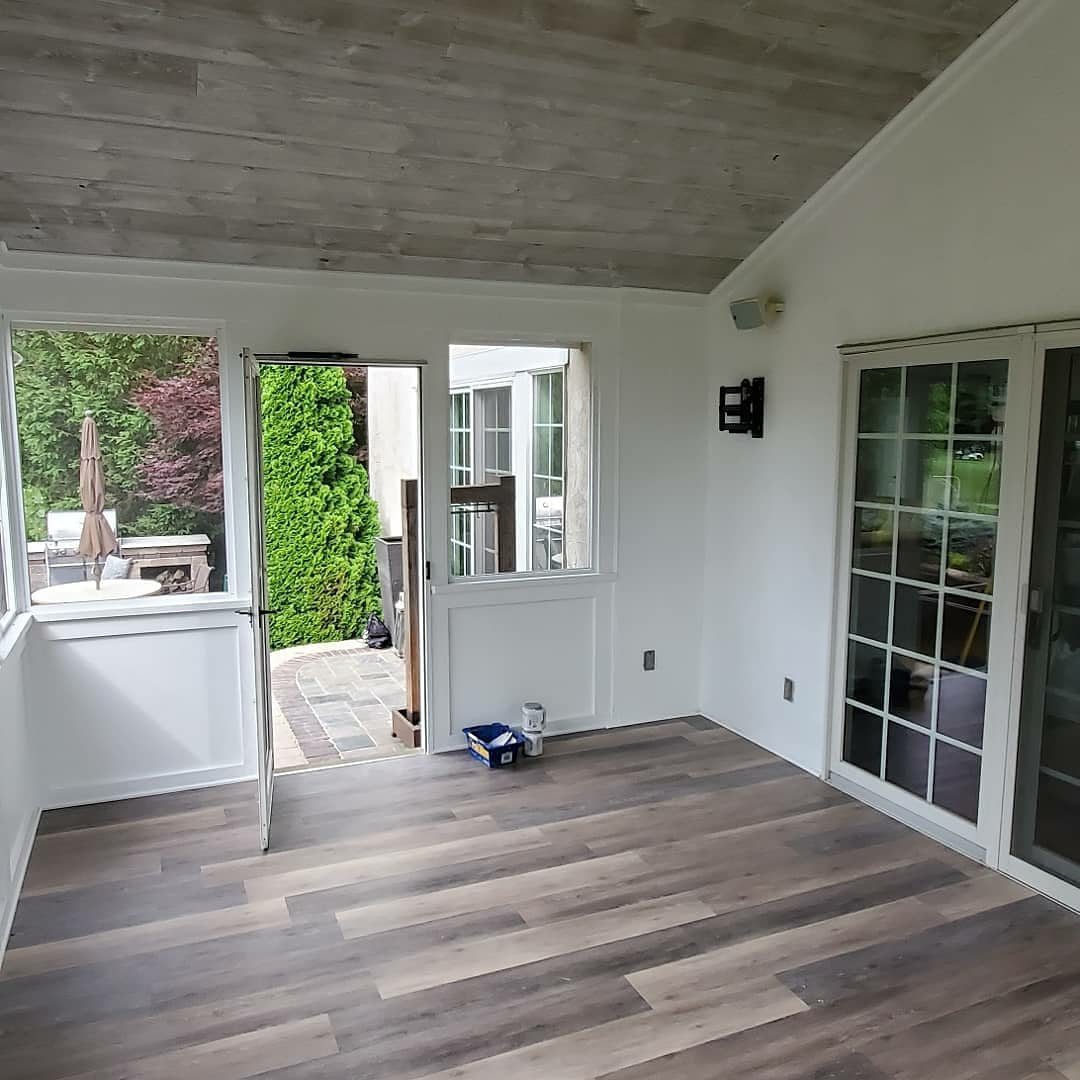 Finished basement living space